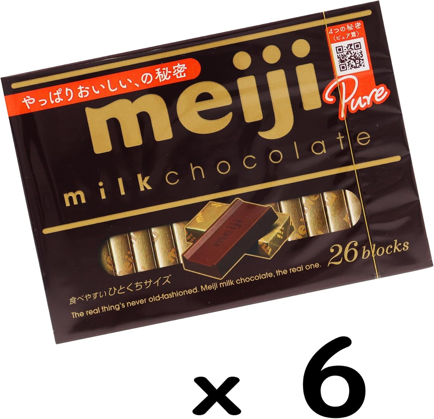 Meiji Milk Chocolate Box, 4.2 oz (120 g) x 6 Packs