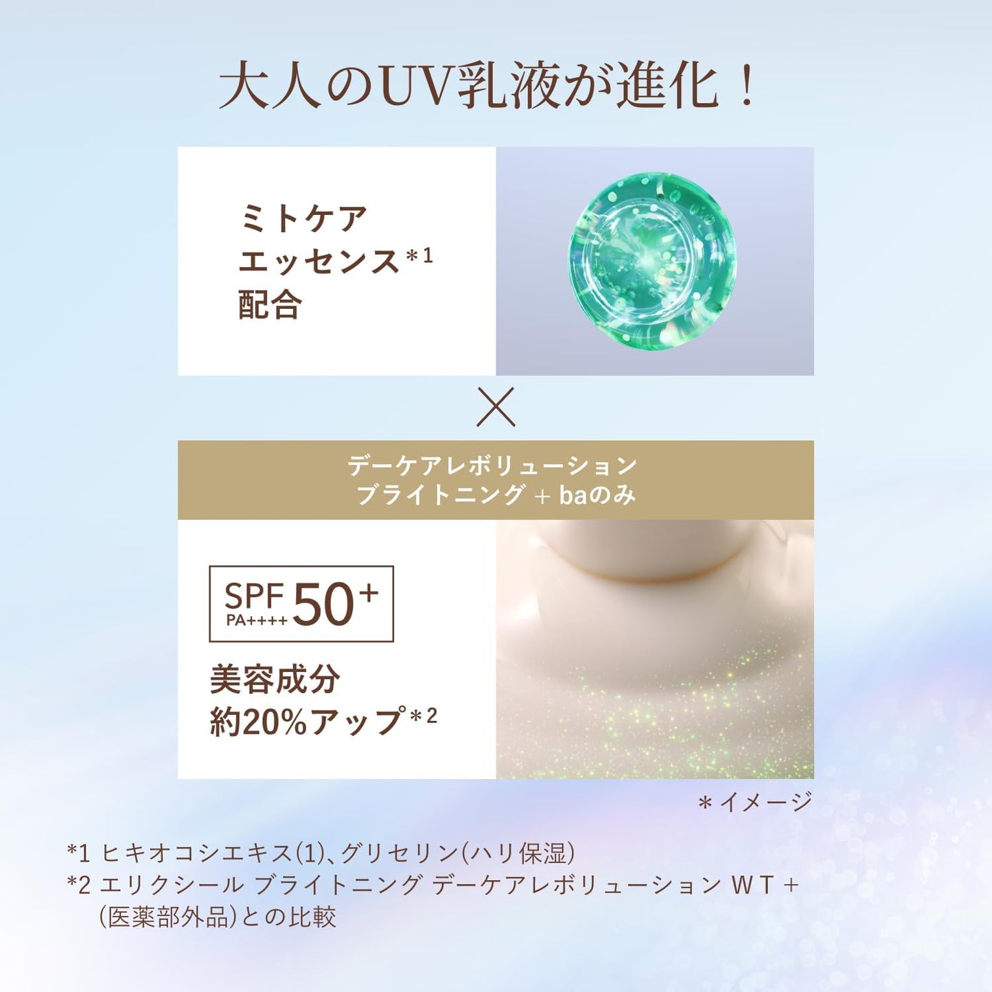 ELIXIR Daycare Revolution Brightening +ba 1.2 fl oz (35 ml) Quasi-drug UV Milky Lotion, Morning, Daytime, Sunscreen, Hari, Moisturizing, SPF50+ PA++++, Aging Care, White, Shiseido