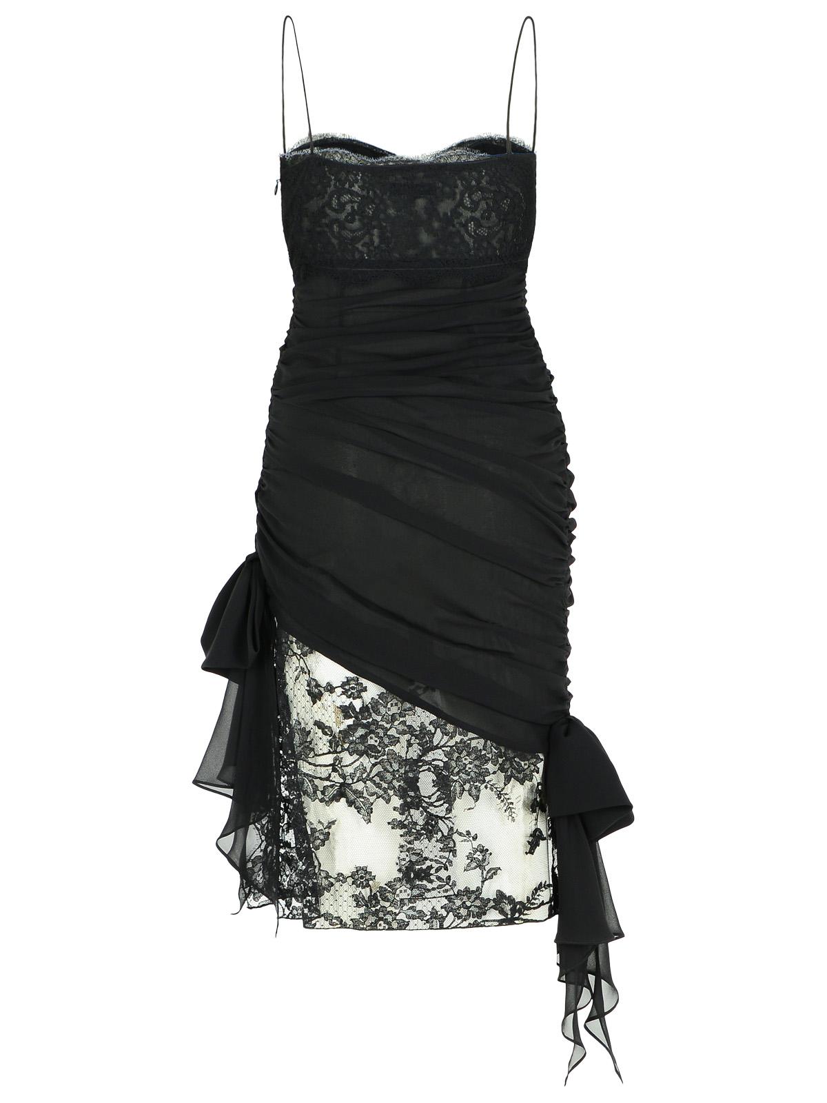 Alessandra Rich アレッサンドラリッチブラックシルクミニドレス - Image 3