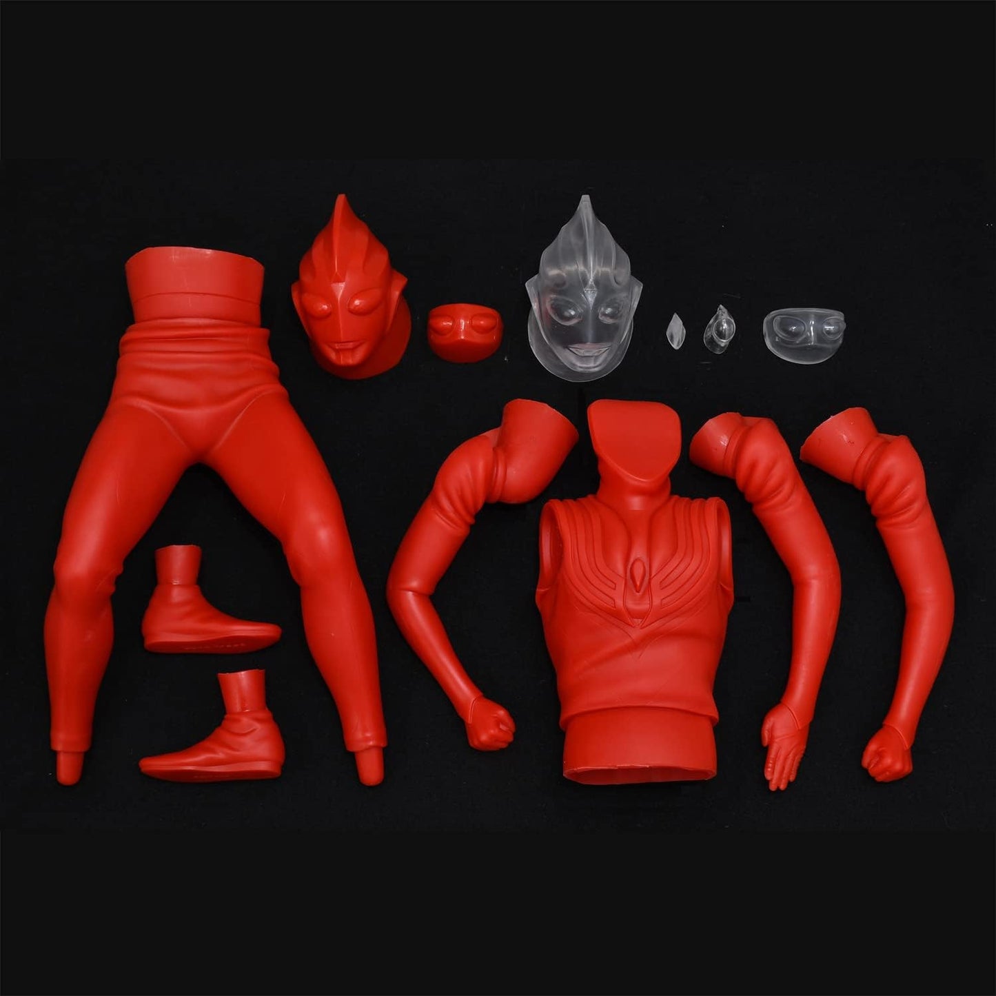 Ultraman Tiga 4571587310586 Mega Soft Vinyl Kit, Reprint Edition, Non-scale, Total Height Approx. 15.7 inches (40 cm), Soft Vinyl, Unpainted, Assembly Kit, Red