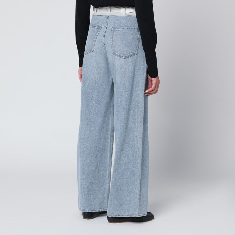 Sacai Sacai Blue/Light Gray Two Tone Jeans - Image 3