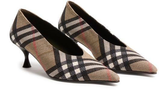 BURBERRY Check Cameo Pumps - Image 3
