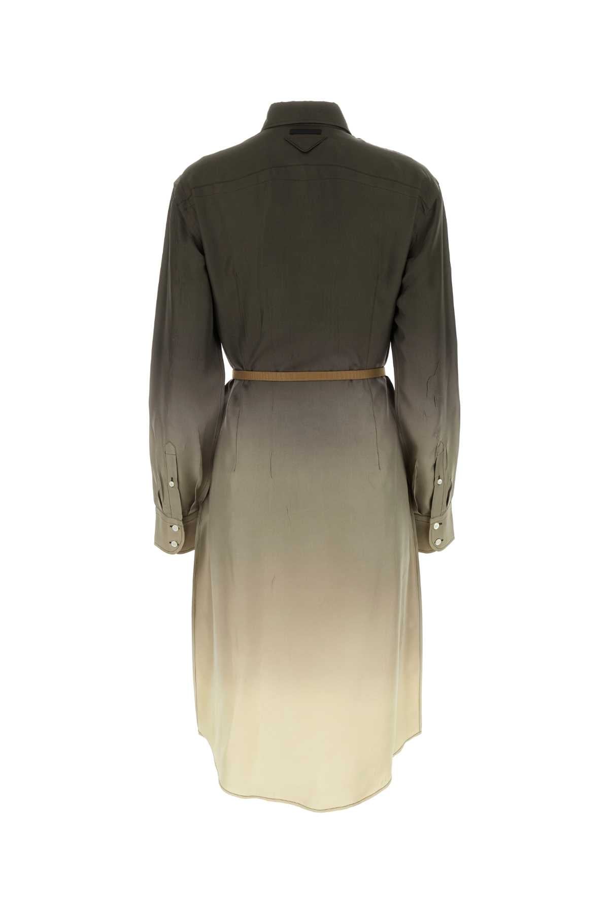 Prada プラダマルチカラーツイルシャツドレス - Image 3