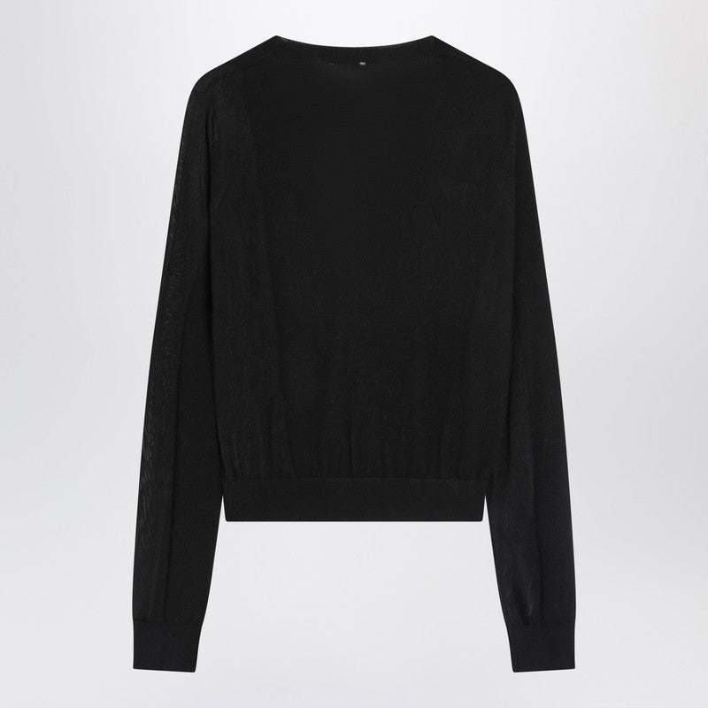 Sportmax SportMax Black Wool Cardigan - Image 3