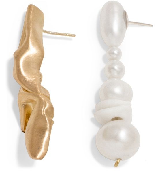 COMPLETEDWORKS パールとセラミック製 イヤリング - Image 3