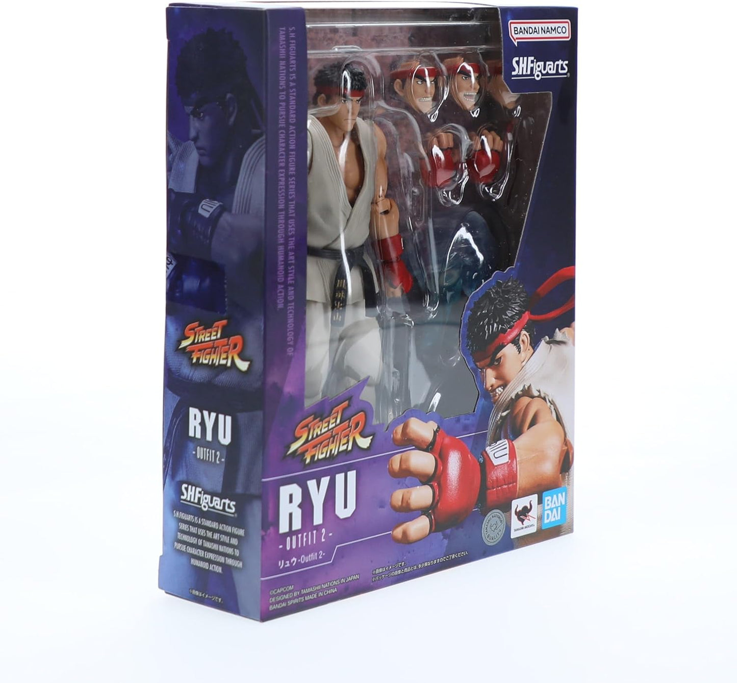 S.H. Figuarts Street Fighter Ryu Outfit 2 - Approx. 5.9 inches (150 mm), PVC & ABS Pre-painted Action Figure