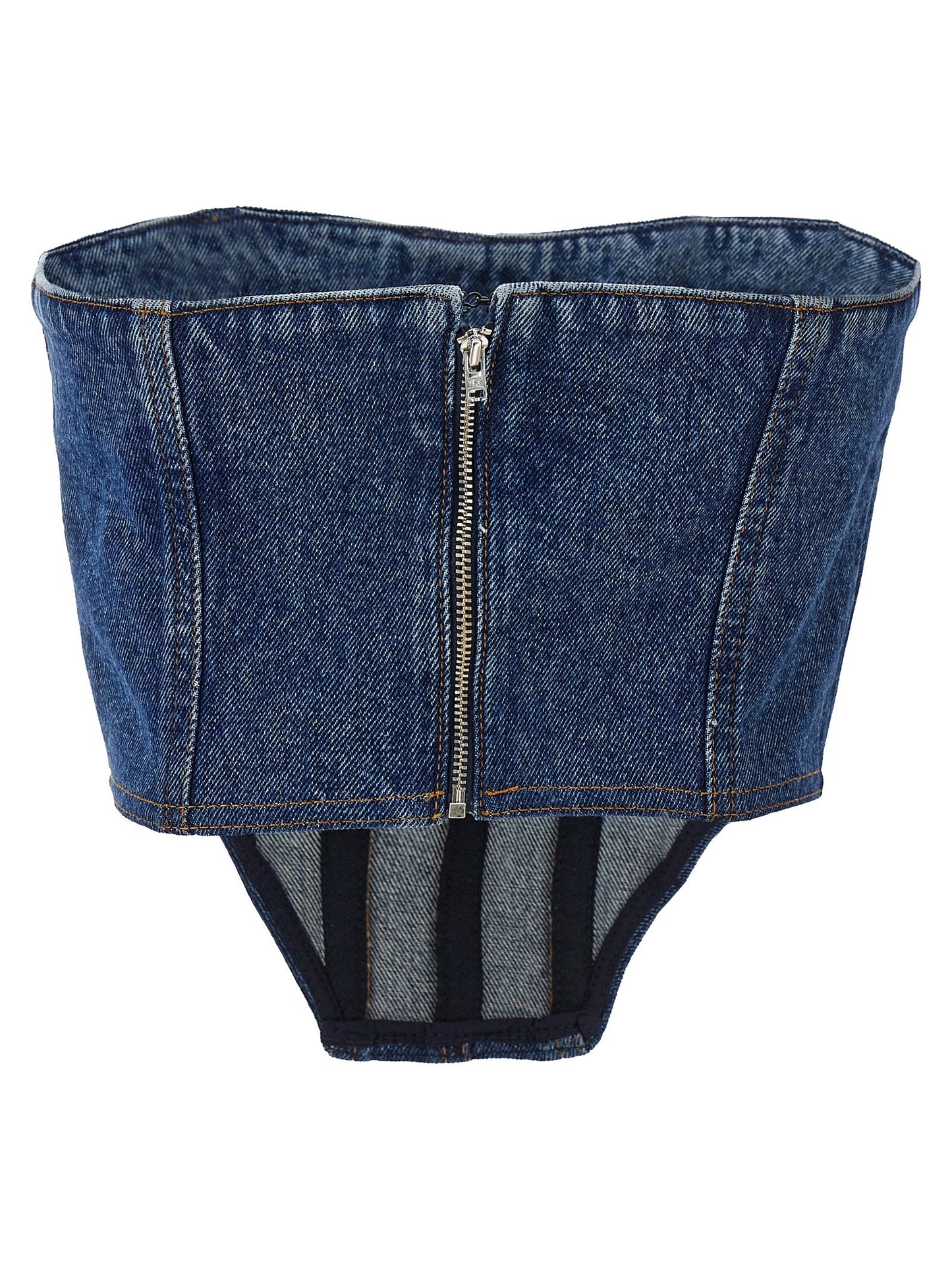 David Koma Denim Bustier Top - Image 3