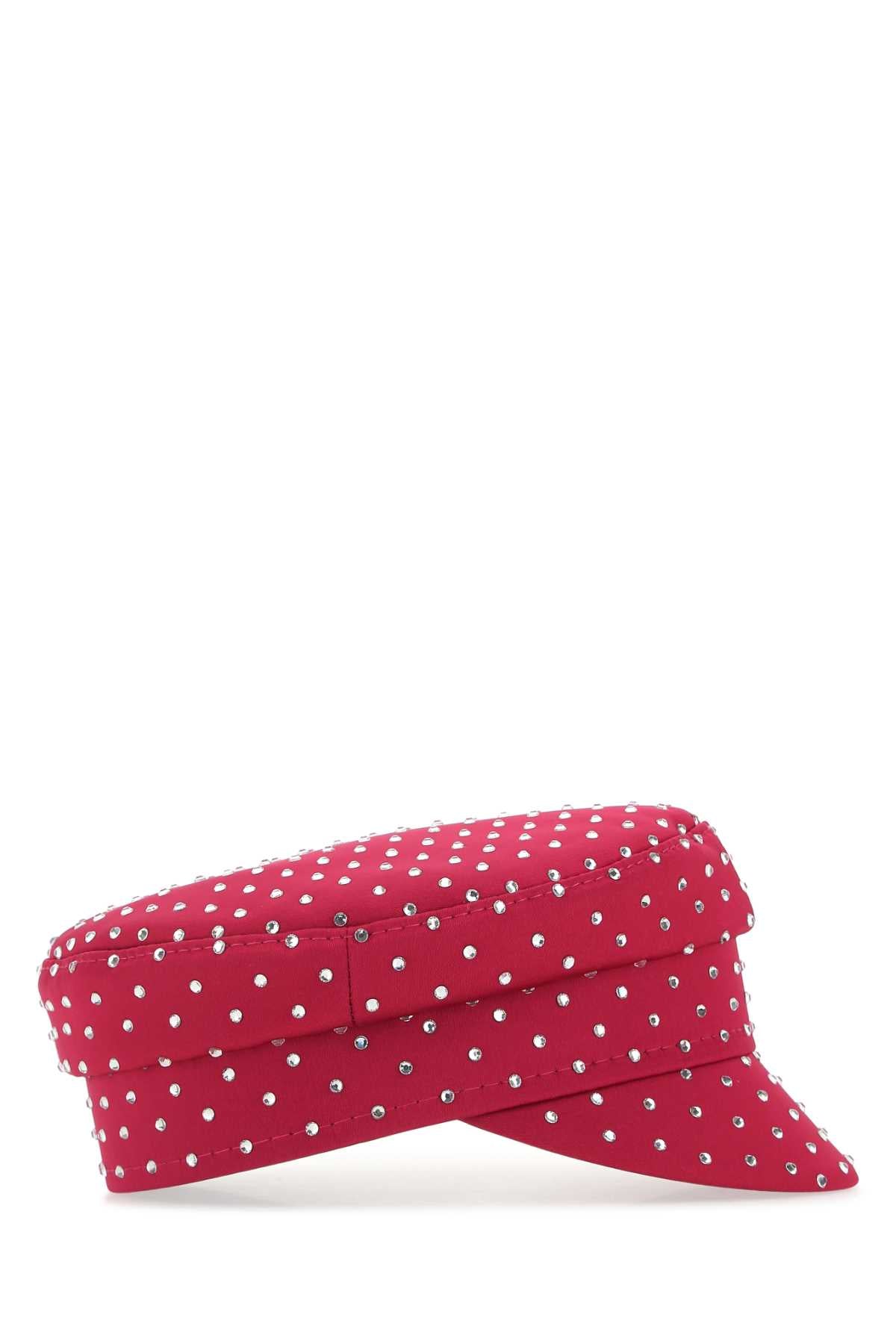 Ruslan Ruslan Baginskiy Tyrian Purple Satin Baker Boy Hat - Image 3
