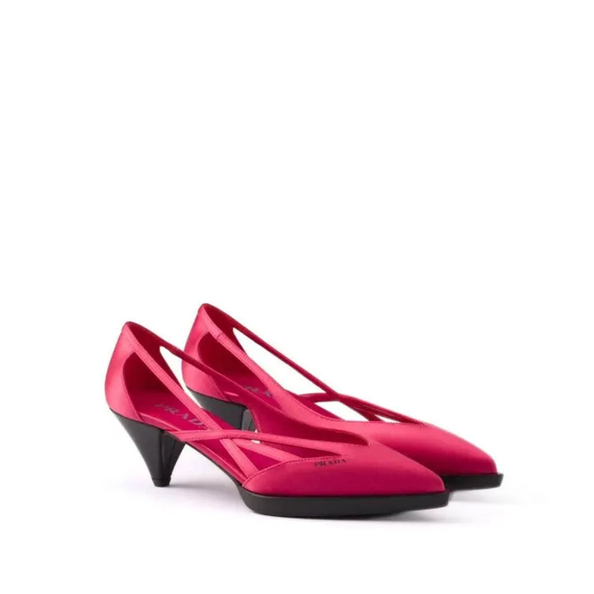Prada プラダ55mmサテンカットアウトポンプ - Image 3