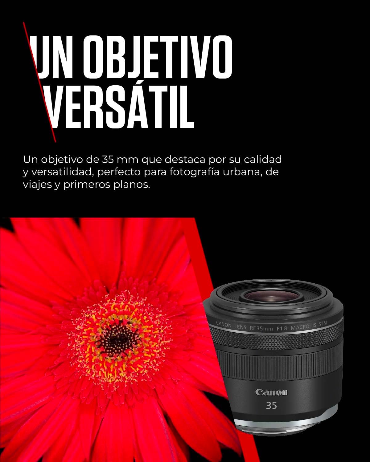 Canon RF35mm F1.8 Macro IS STM Wide Angle Monofocal Lens Supports EOSR RF3518MISSTM