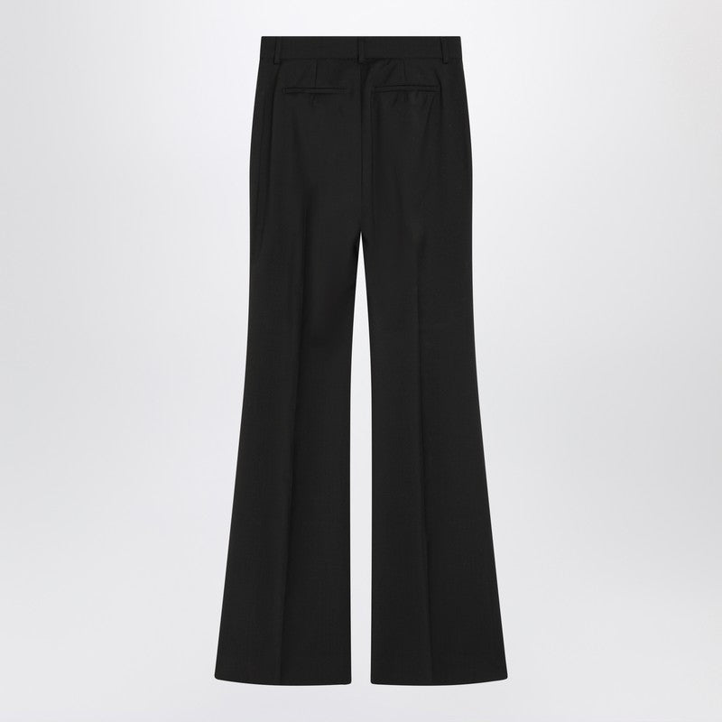 Sportmax Sportmax ブラウン ストレッチ ウール フレア トラウザーズ - Image 3