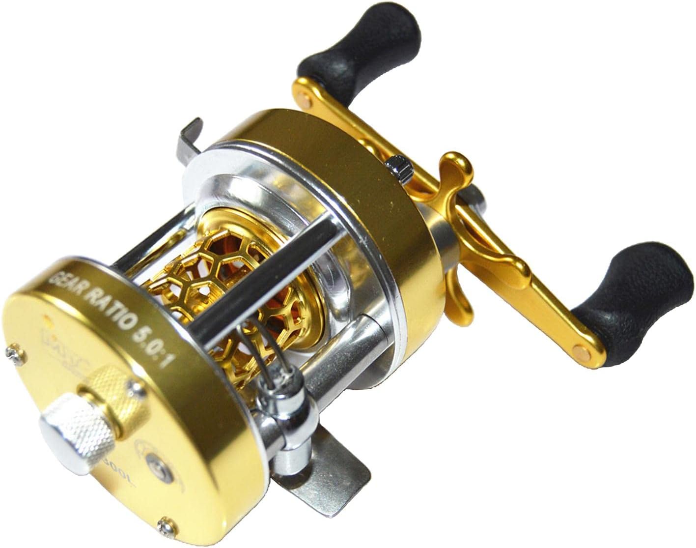 LOL-FUN Fishing Reel Bait Reel Casting Fishing Reel Gear Ratio 5.0:1 Bait Reel Centrifugal Brake for Sea Bass Lake River Sea Fishing Freshwater Fishing