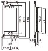 Panasonic Embedded Insulated Outlet Mounting Frame WTF3710K