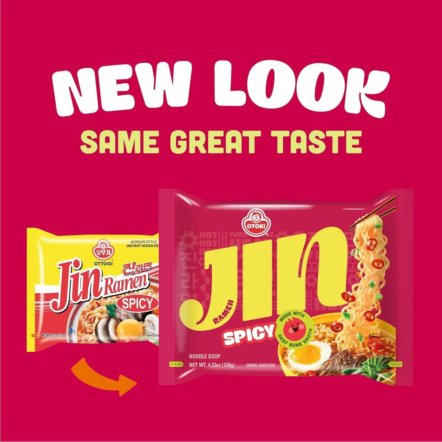 Shin Ramen (Dry), 4.2 oz (120 g) x 10 Bags, Ottogi Gin Ramen, Korean Ramen, Korean Food, Instant Ramen