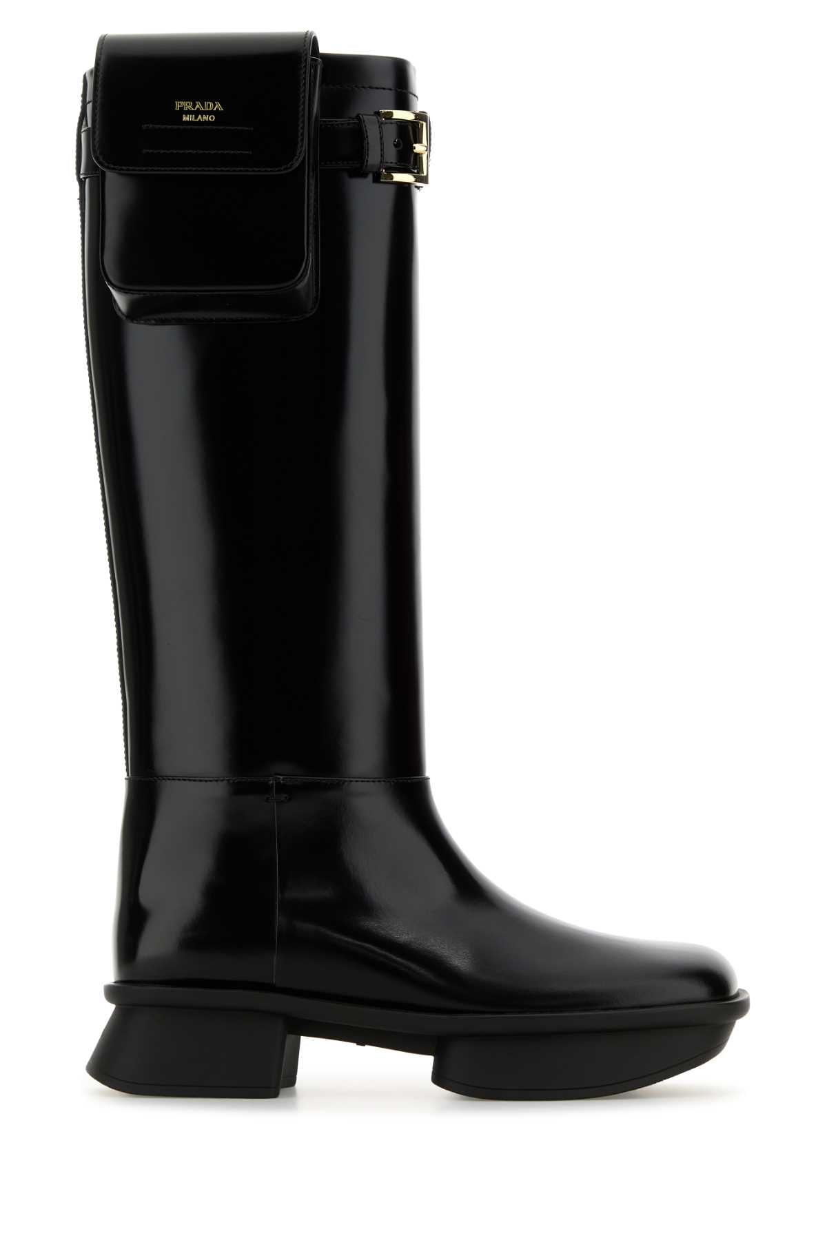 Prada プラダブラックレザーブーツ - Image 4
