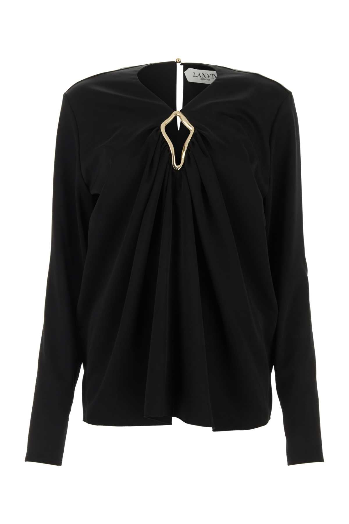 Lanvin Lanvin Black Triacetate Blendブラウス - Image 4