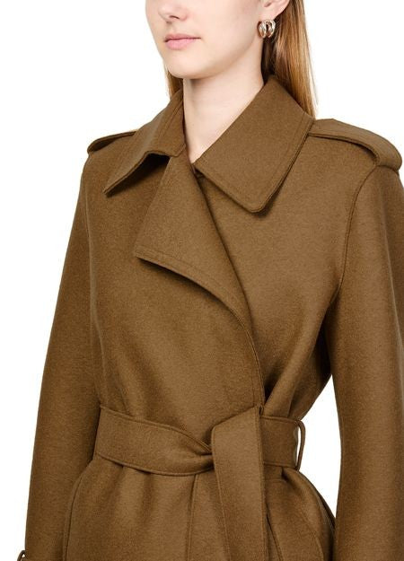 HARRIS WHARF LONDON Double-stitched long trench in pressed wool - Image 4