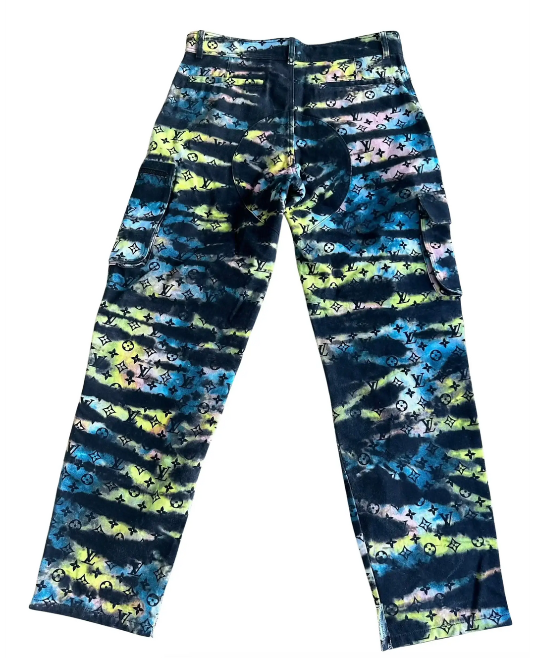 LOUIS VUITTON 'MONOGRAM' TIE DYE CARGO DENIM SET