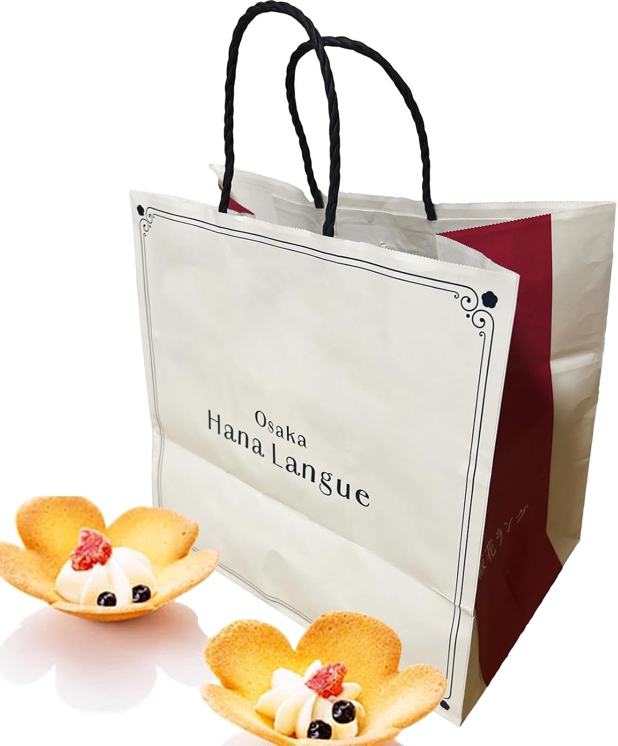 Osaka Amida Ike Daikoku Osaka Hana Langdosha 6-piece Set with Handbag, Pre-wrapped, Langdosha Cookies, Hand-carried Gift, Sweets, Souvenir