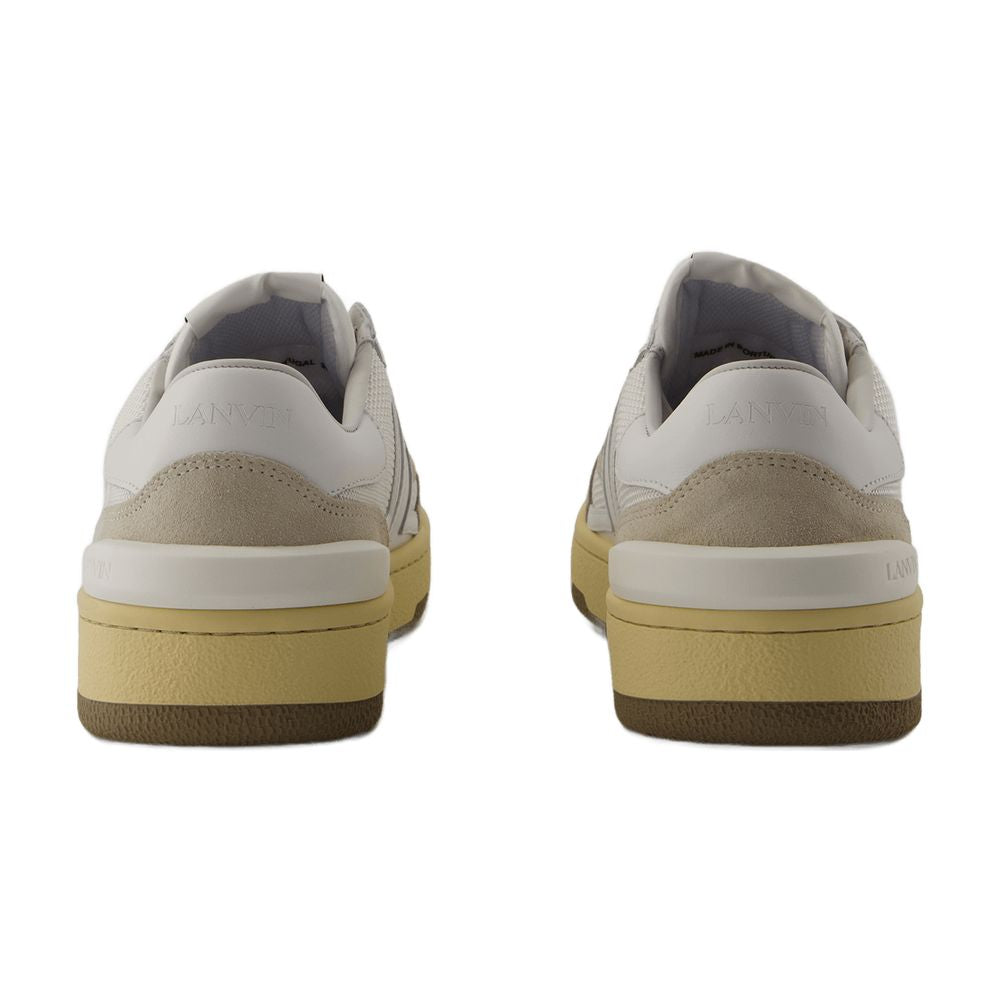 Lanvin スニーカーテニスロートップランビンレザーグレー - Image 4
