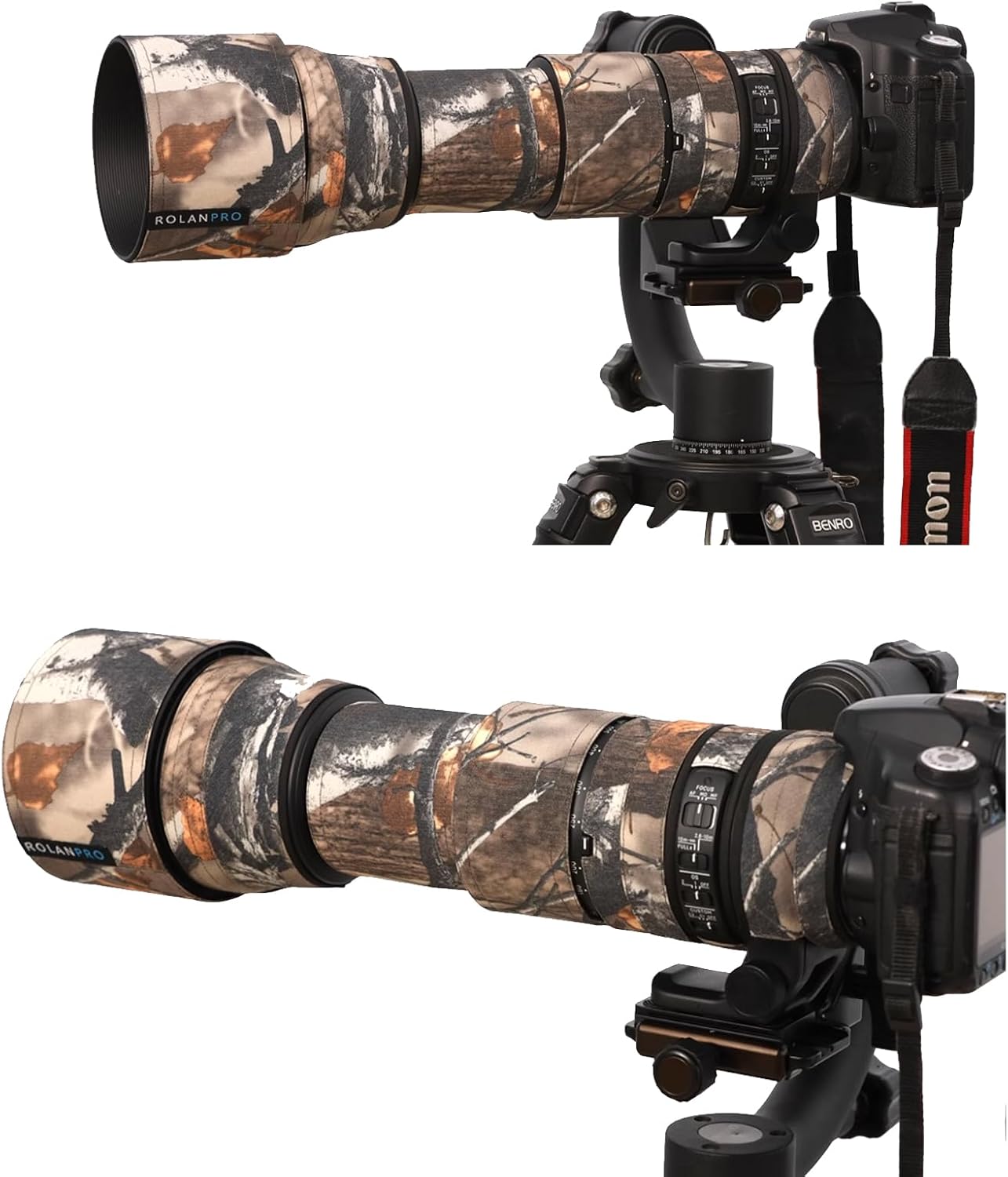 Rolanpro Lens Cover, Camouflage Coat for Telephoto Lens Compatible with SIGMA 150-600mm F5-6.3 DG OS HSM Contemporary (AF Version), Triple Layer Protection, M/AF Jungle Camo, Modern