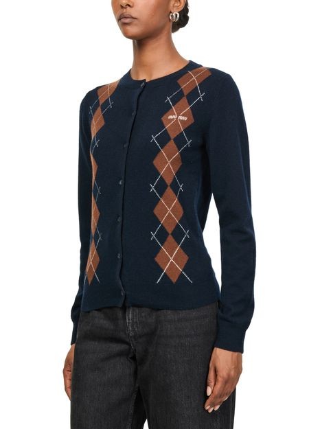 MIU MIU Argyle cashmere cardigan - Image 4