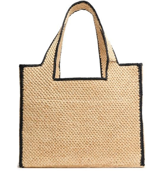 LOEWE Font large raffia tote bag - Image 4
