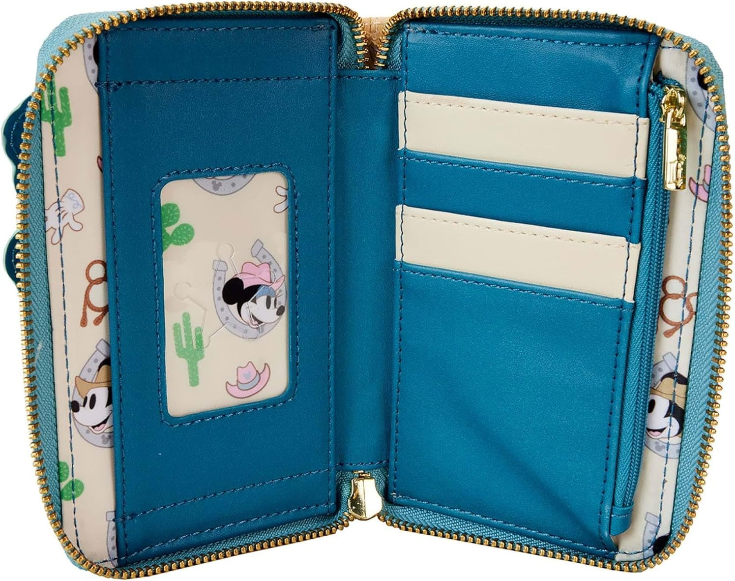 Disney by Loungefly Western Mickey and Minnie Wallet, Black, Standard, Zipped Wallet, Black, Standard, Zip Wallet