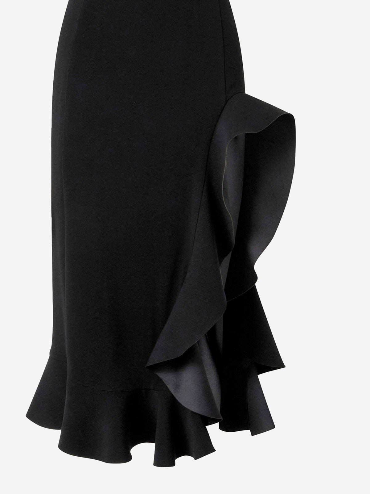 Pinko Pinkoストレッチビスコースドレスとフリル - Image 4