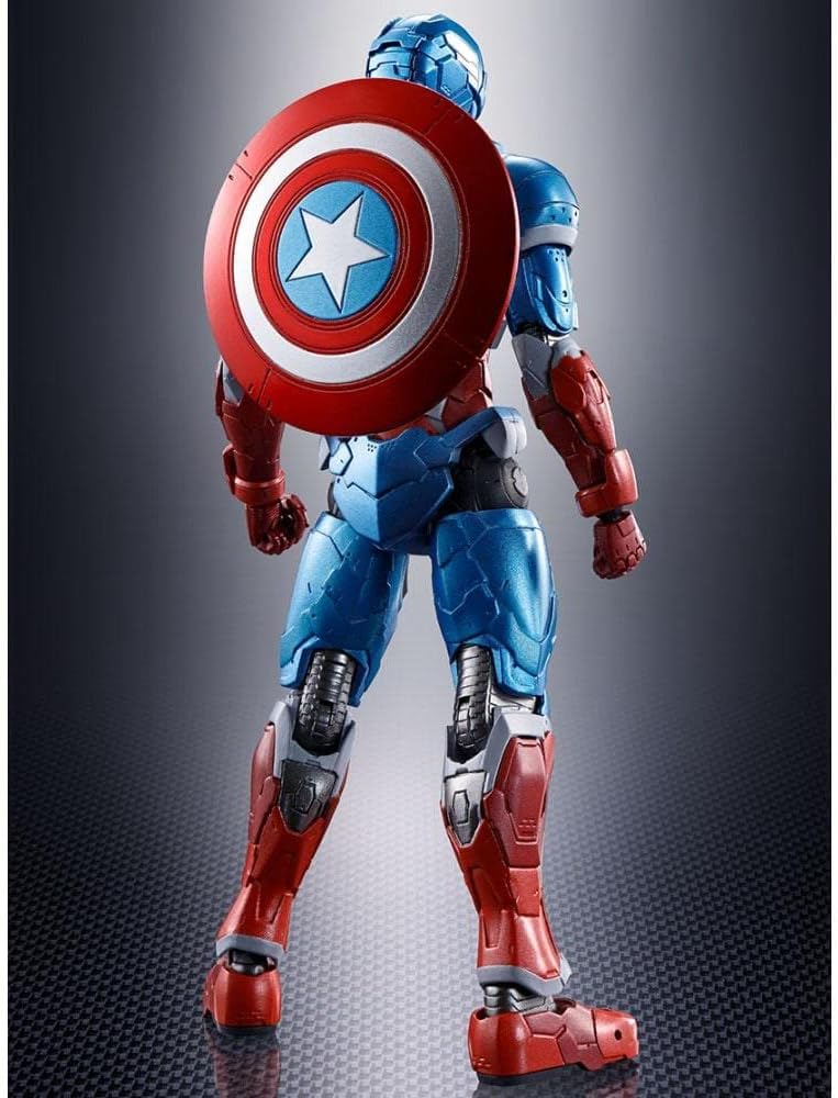 S.H. Figuarts Captain America (Tech On The Avengers), Approx. 6.1 inches (155 mm), PVC, ABS, & Die Cast Pre-Painted Action Figure