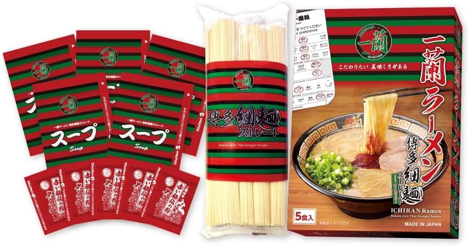 Ichiran Ramen Hakata Thin Noodles (Straight), 5 Servings