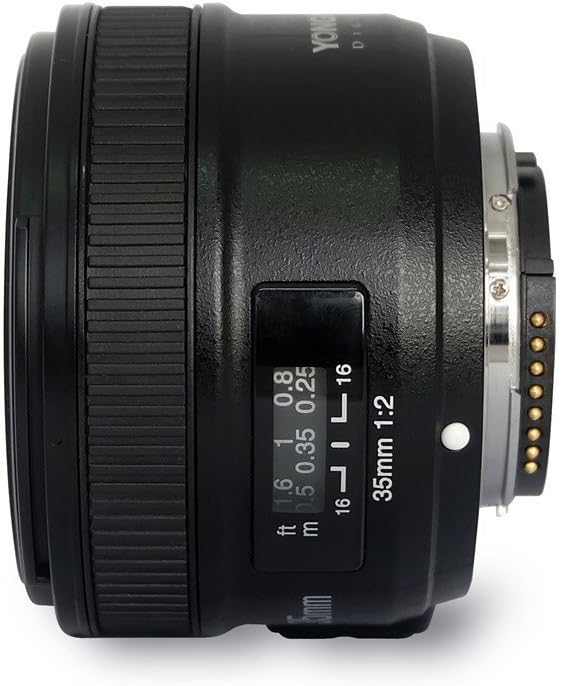 YONGNUO Nikon YN35mm F2N Monofocal Lens Nikon F-Mount Full Size Wide Angle Standard Lens D5 Series, D4 Series, D850, D810 Series, D800 Series, D750 Series, D700, D610, D600, D500, D300 Series, D7500,