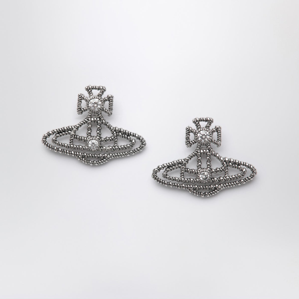 Vivienne Vivienne Westwood Platinum Orb Logo Earrings - Image 4