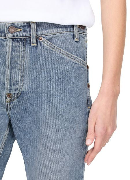 MOSCHINO コットン ブルーデニム パンツ - Image 4