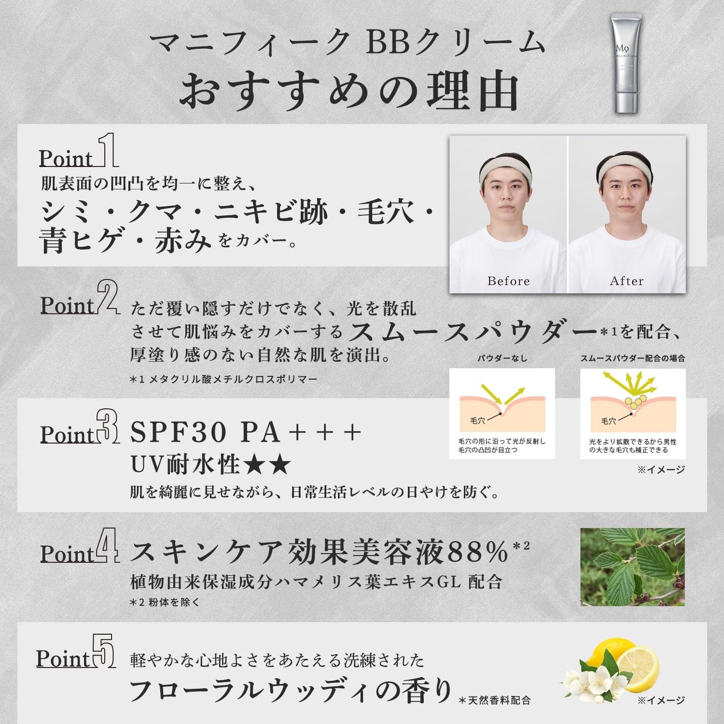 Magnifique BB Cream Men's Sunscreen Magnifique KOSE 1.1 oz (30 g)