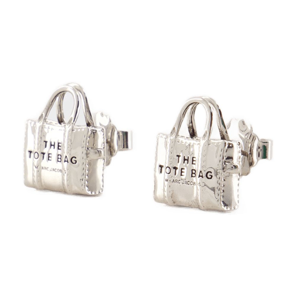 Marc トートバッグイヤリングマークジェイコブスメタルシルバー - Image 4