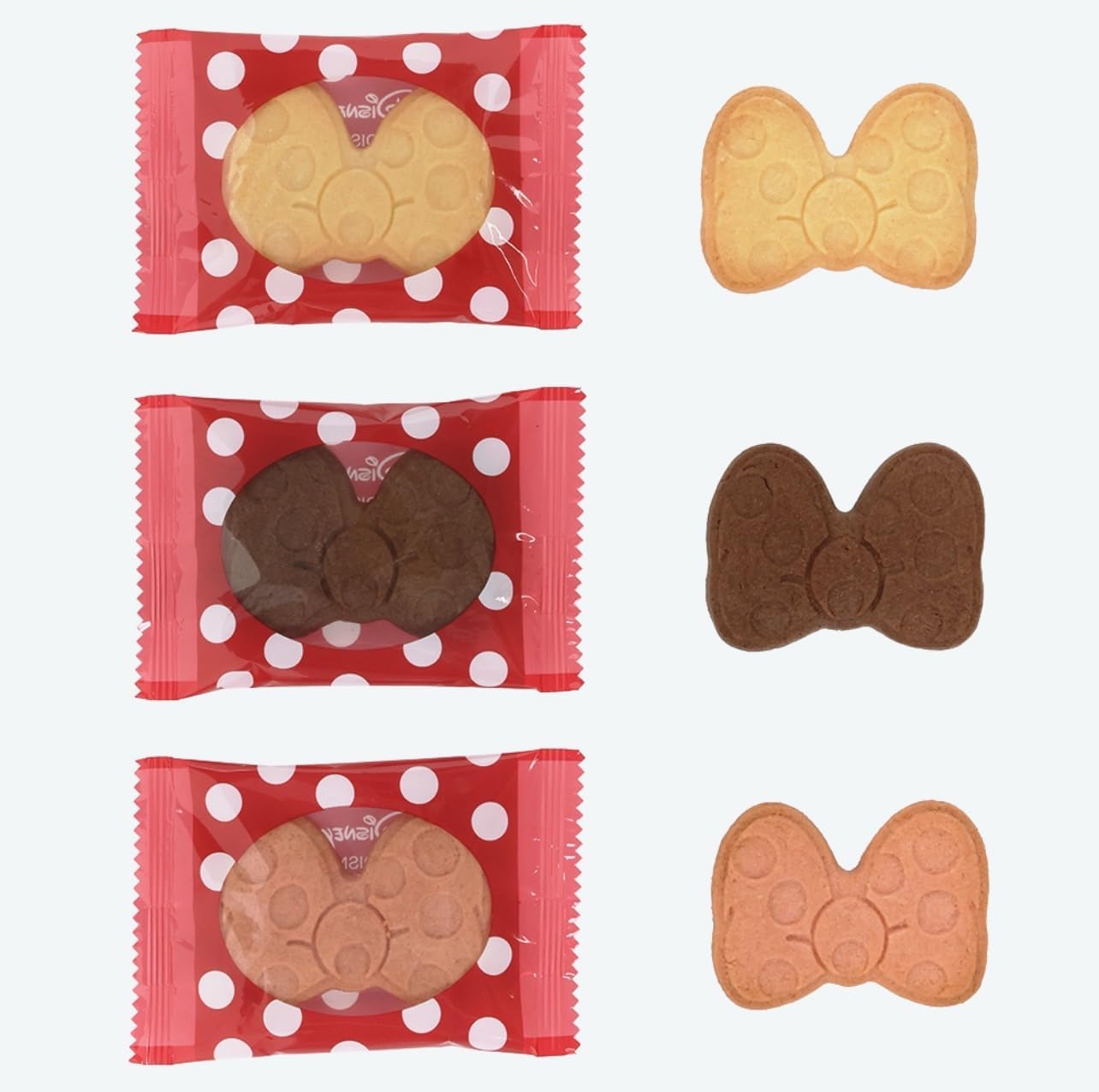 (Tokyo Disney Resort Exclusive) Minnie Cookie RIBBON COOKIES (Butter, Chocolate, Raspberry), TDR Popular, Souvenir, Present, Disney Goods (1 Piece)