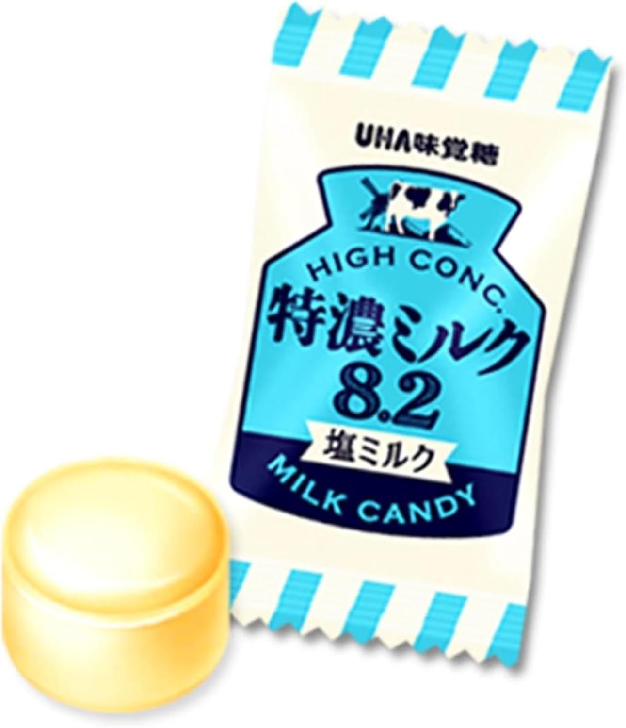 Rich Luxury Gold Milk Candy, 50 Count and 8.2 Tokuno 50 Salt Milk Candies, 100 Pieces, Large Capacity, Commercial Use, Candy Milk Flavor