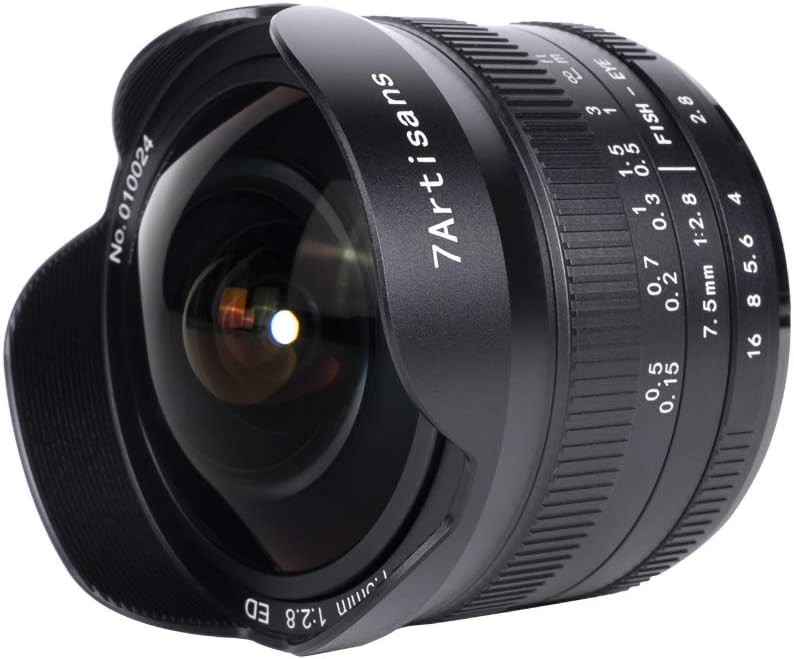 7Artisans 7.5mm F2.8 FISH-EYE II ED Z Mount Nikon Z APS-C Black Lens