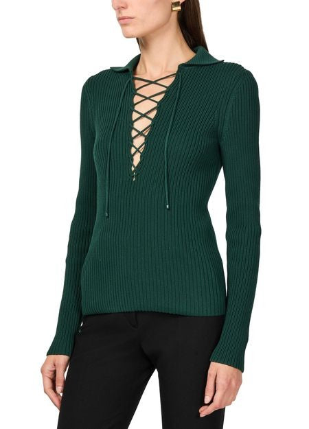 FERRAGAMO Long sleeves cotton ribbed polo - Image 4