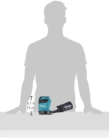 Makita BO180DZ Rechargeable Random Orbit Sander 18 V (Body Only/Battery and Charger Sold Separately) Paper Size 125mm