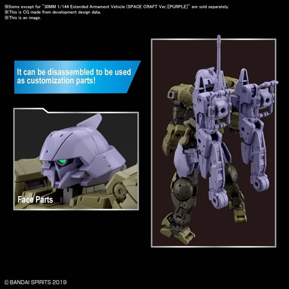 Bandai Spirits 2530637 1/144 Exa Vehicle (Spacecraft Ver.) 1/144 mm, Purple, 1/144 Scale, Color-coded Plastic Model