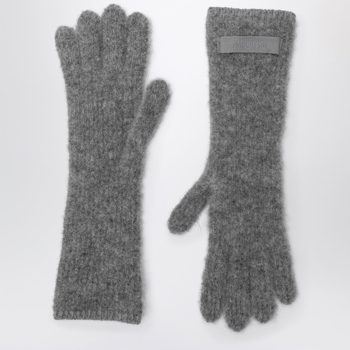 Jacquemus Jacquemus Grey Alpaca Gloves - Image 4