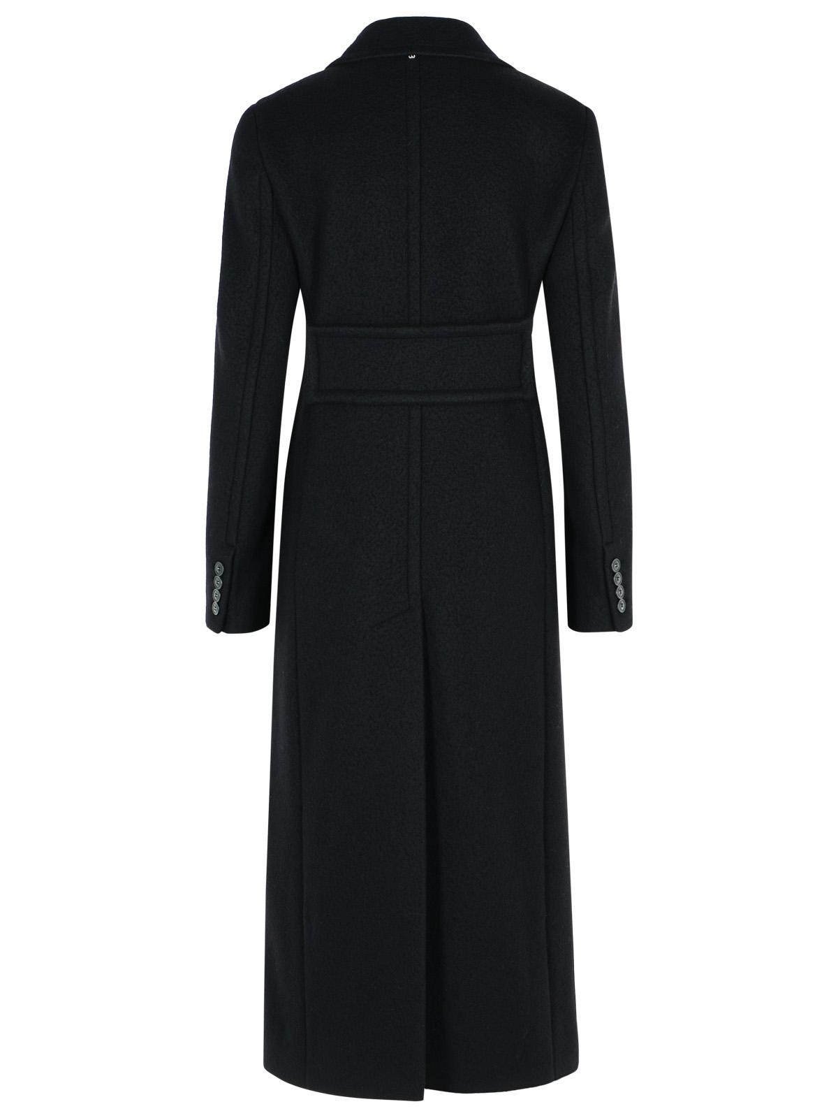 Sportmax SportMax Double胸肉「Comune 'Black Virgin Wool Coat - Image 4