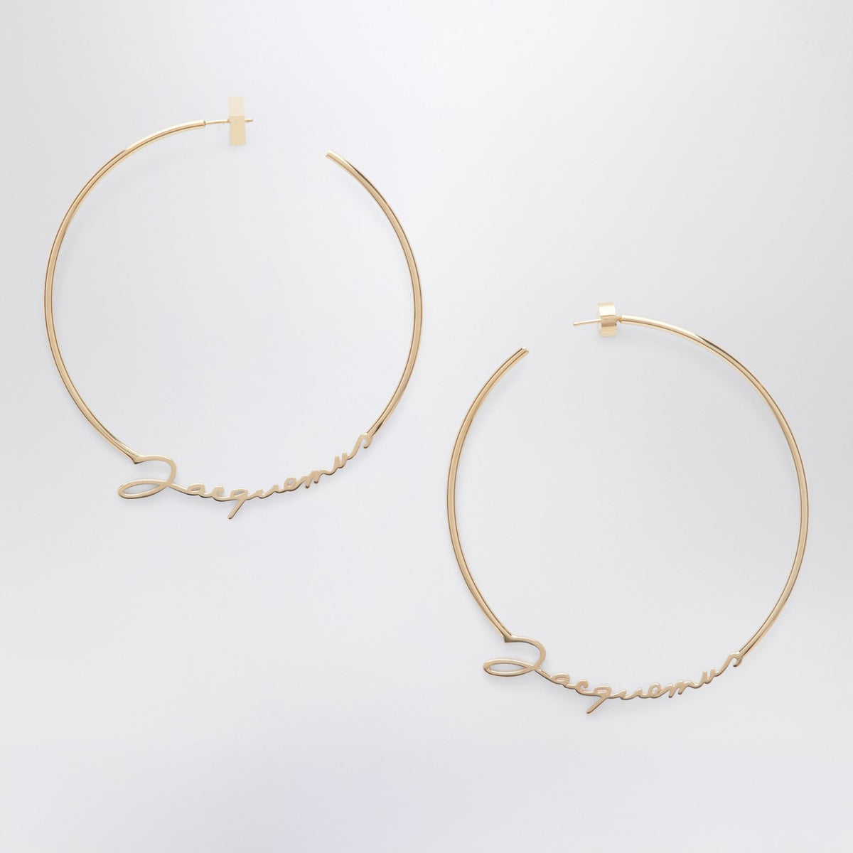 Jacquemus Jacquemus Gold Hoop Earrings With Logo - Image 4