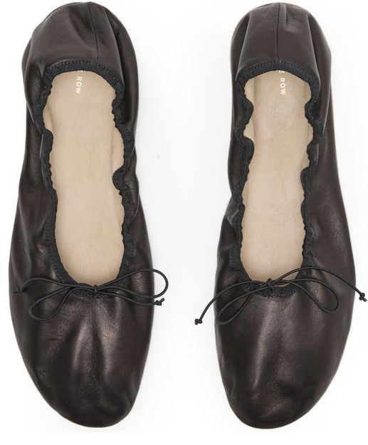 Round ballet flat in leather - Image 4