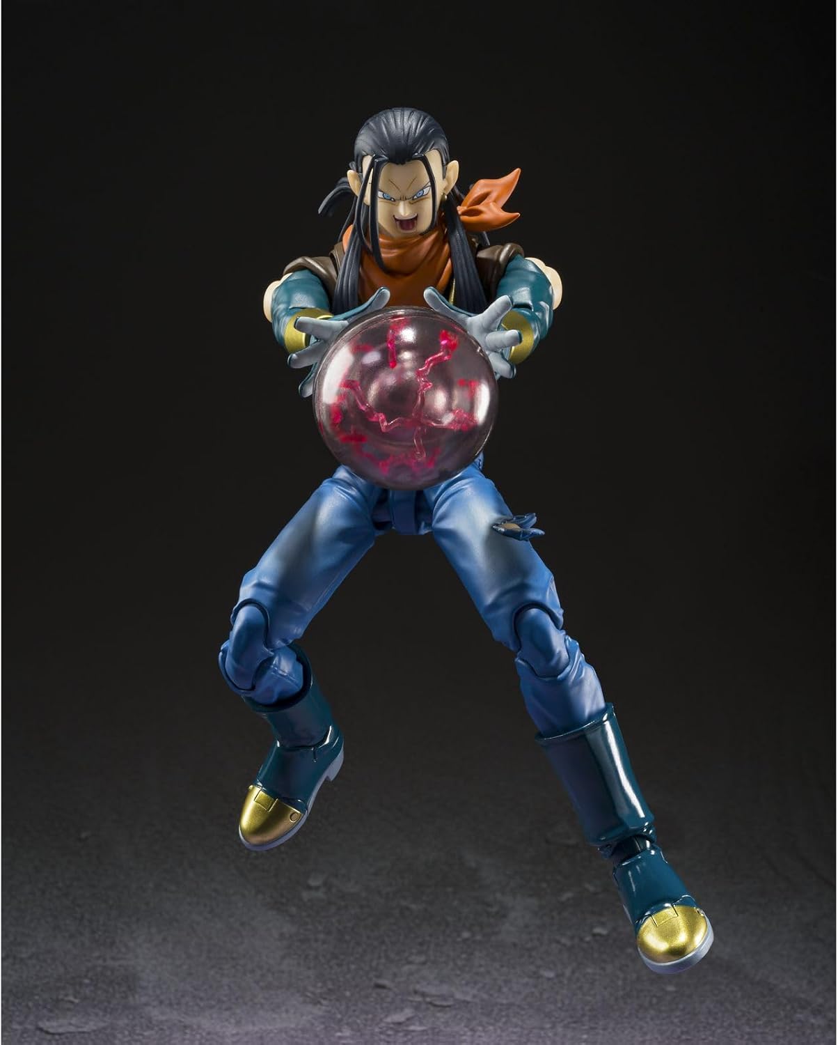 Tamashii Nations Dragon Ball GT S.H. Figuarts Super Android 17 Action Figure, 7.9 inches (20 cm)