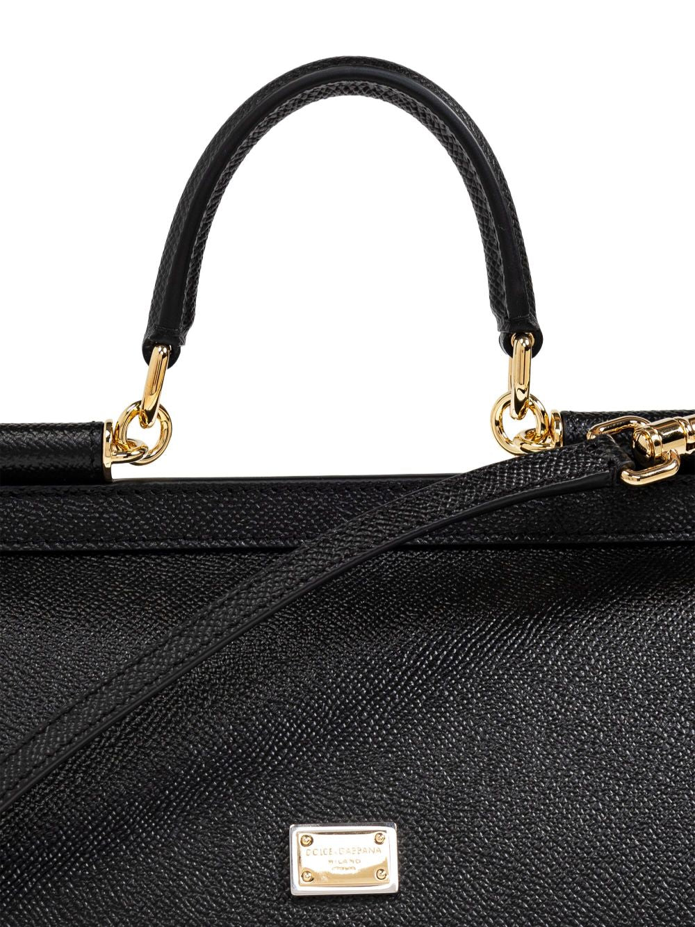 Dolce Gabbana ドルチェ&ガッバーナシチリアミディアムレザーハンドバッグ - Image 4