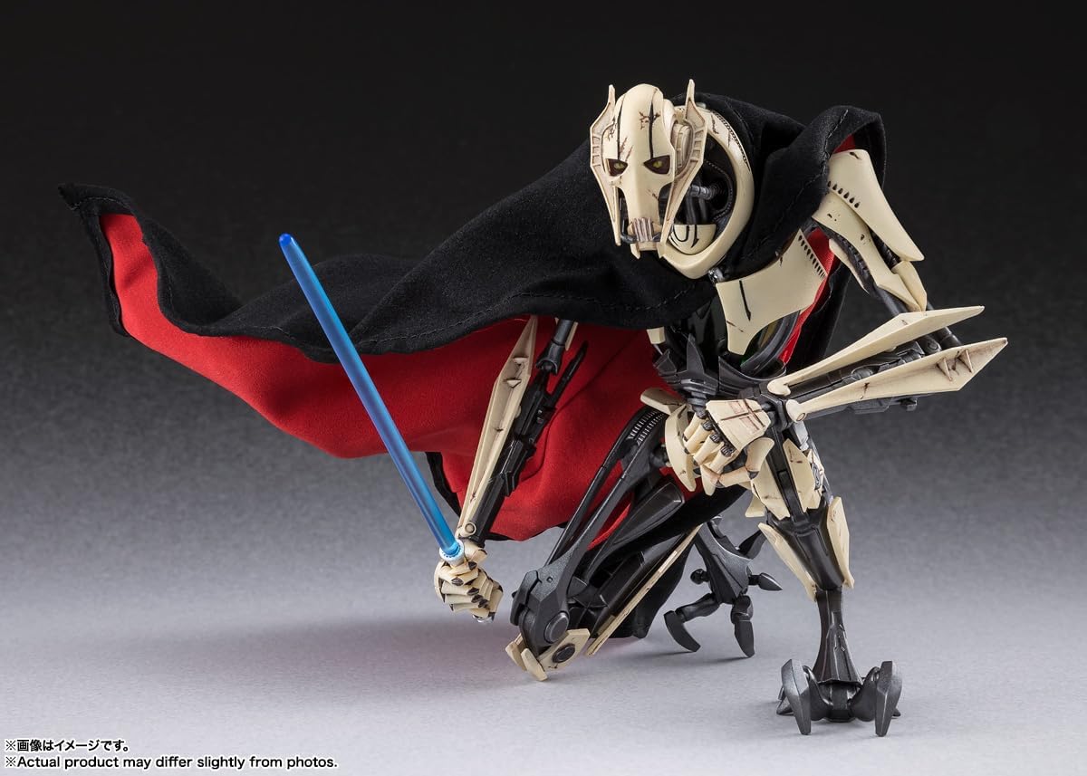 TAMASHII NATIONS S.H. Figuarts Star Wars Episode III: Revenge of the Sith, General Grievous (Star Wars: Revenge of the Sith), Approx. 7.5 inches (190 mm), ABS & PVC & Fabric, Painted Action Figure