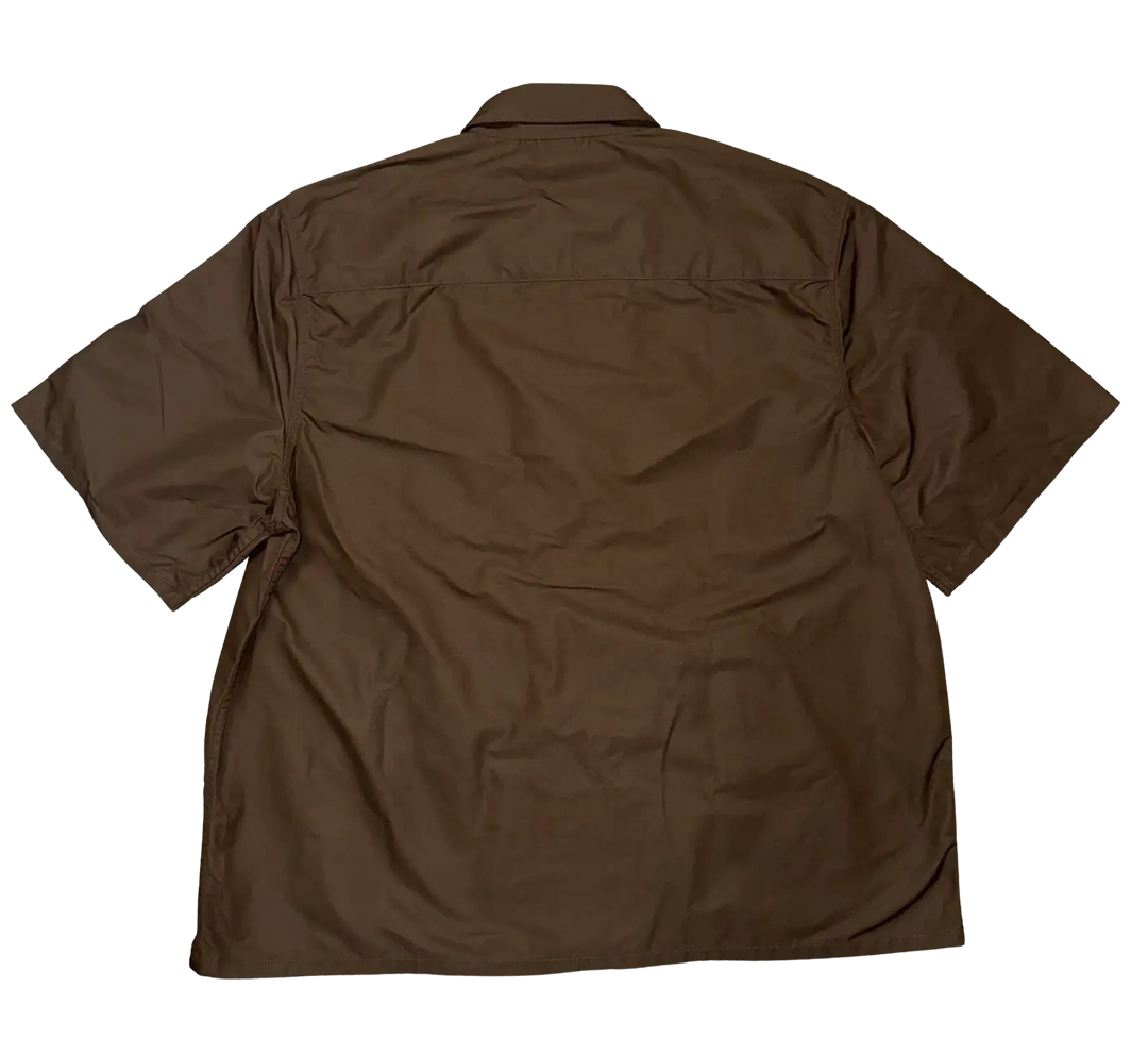 CHROME HEARTS 'BROWN' NYLON & LEATHER DOUBLE KNEE CARPENTER SHORT SET